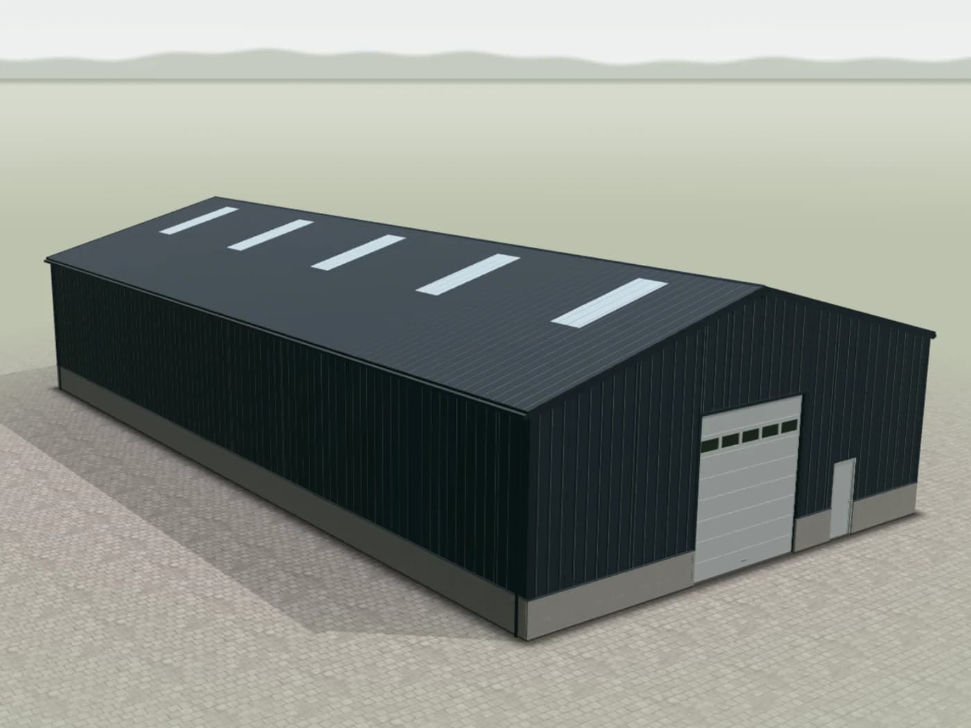 Schermafbeelding van de configurator voor bedrijfshallen op demo.studiofanoos.nl